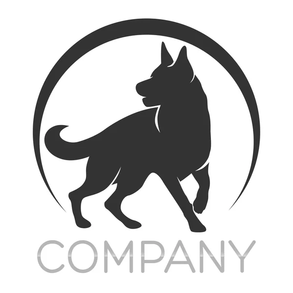 Приклад векторного логотипу собаки — стоковий вектор
