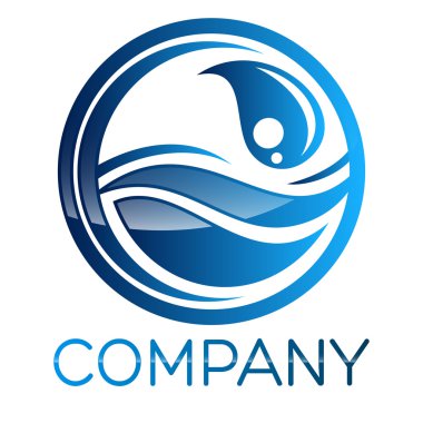 Örnek vektör soyut wave logosu