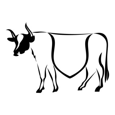 Örnek vektör inek logosu