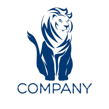 Örnek vektör aslan logosu