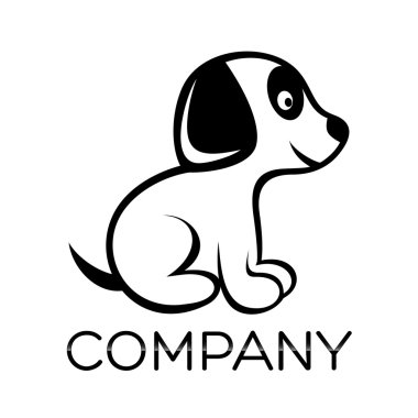Örnek vektör köpek logosu