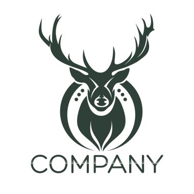 Example vector deer logo clipart