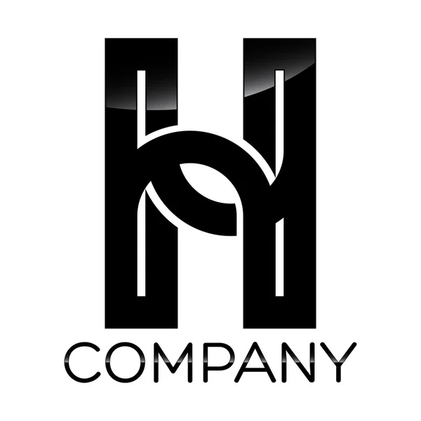 Esempio logo vettoriale H — Vettoriale Stock