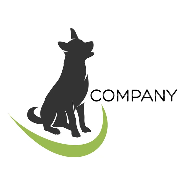 In het volgende voorbeeld vector hond logo — Stockvector