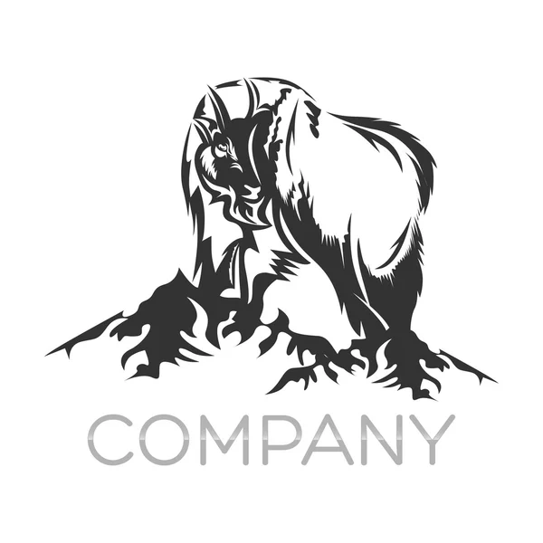 Przykład wektor logo koza — Wektor stockowy