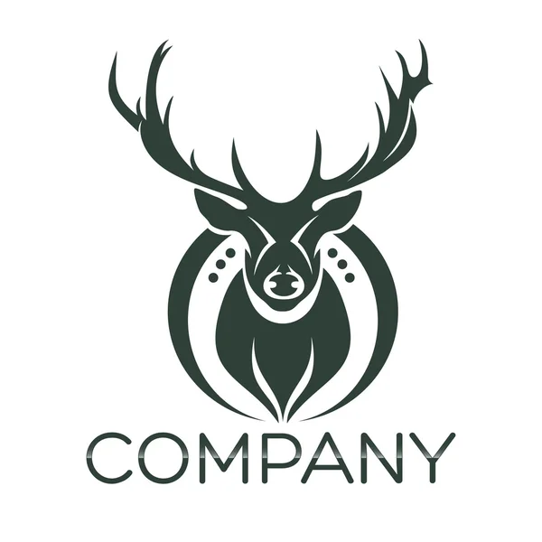 Example vector deer logo — Stock Vector