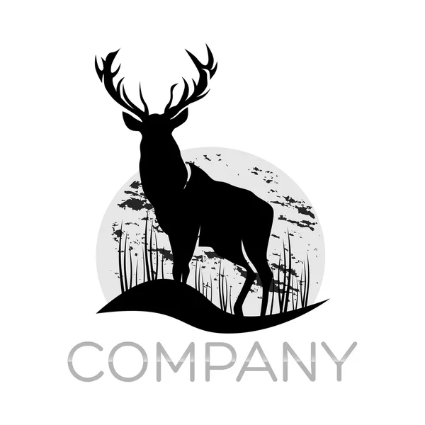 Example vector deer logo — Stock Vector