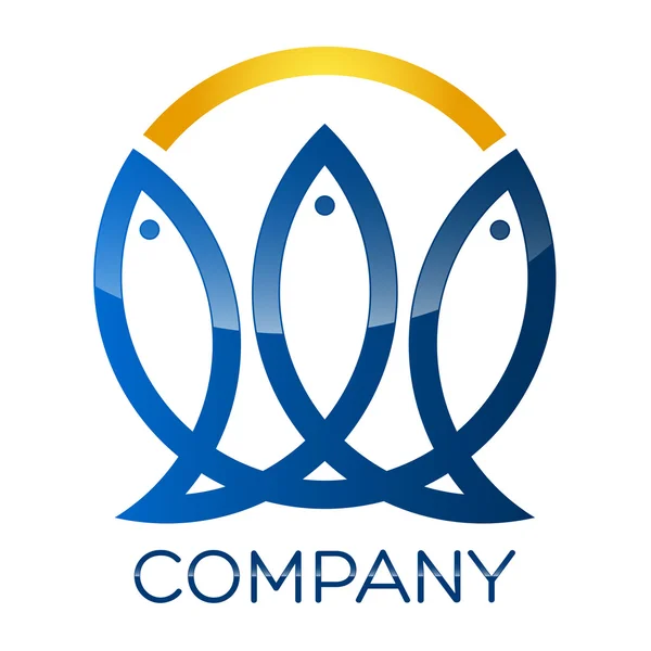 Przykład wektor logo ryb — Wektor stockowy