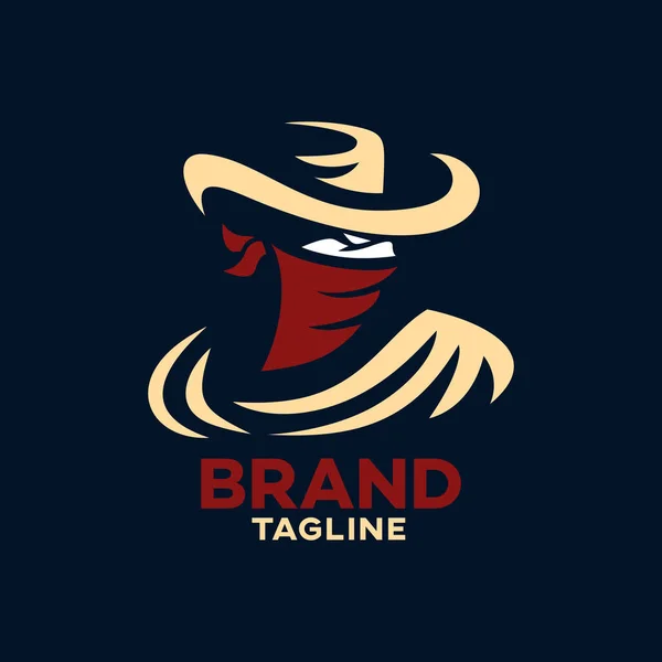 Logo Bandit Moderne Illustration Vectorielle — Image vectorielle