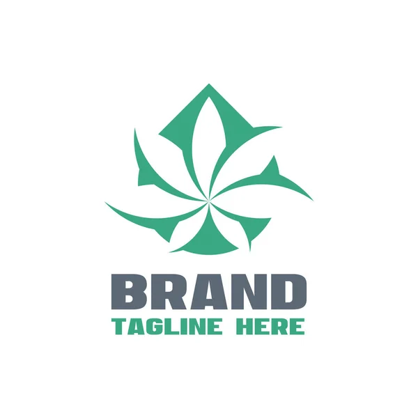 Logo Moderne Cbd Huile Cannabis — Image vectorielle