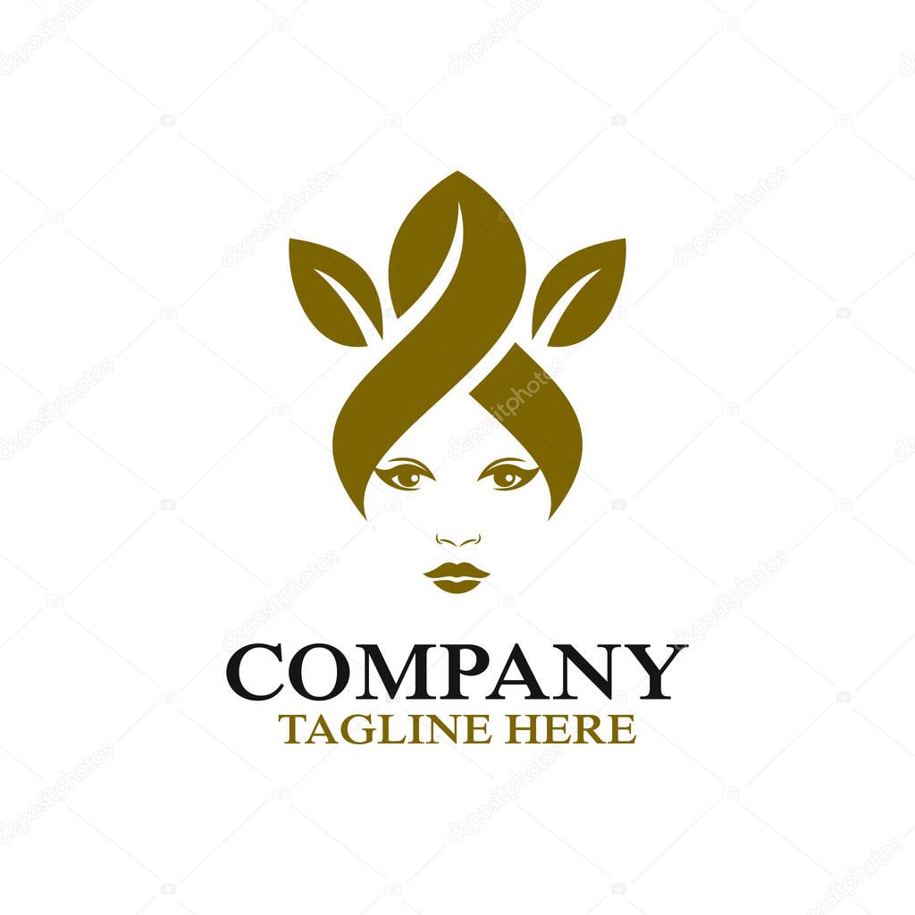 Modern beauty queen and spa logo