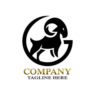 Modern dağ keçisi. Vektör illüstrasyonu