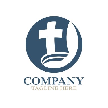 Modern kilise İncil logosu. Vektör illüstrasyonu