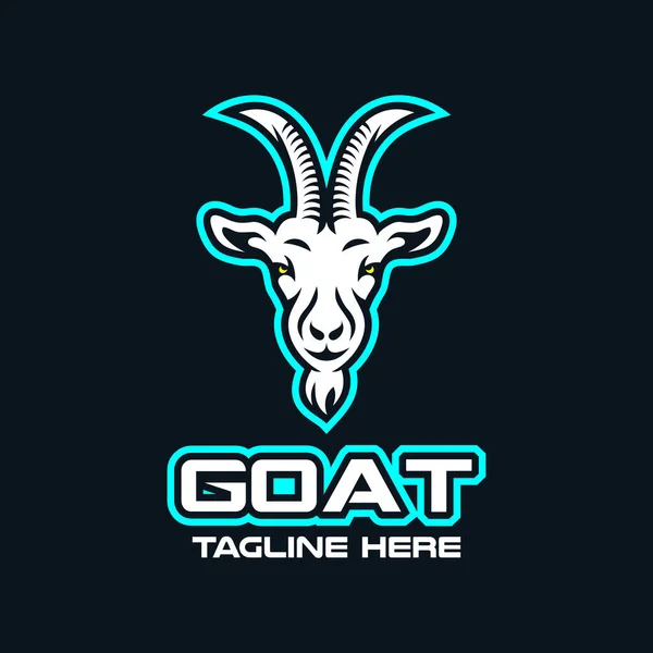 Современный Логотип Esports Goat Векторная Иллюстрация — стоковый вектор