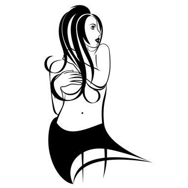 bir kız ve güzellik bir semboldür