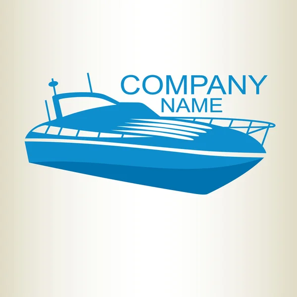 An logo is a yacht — Stock Vector