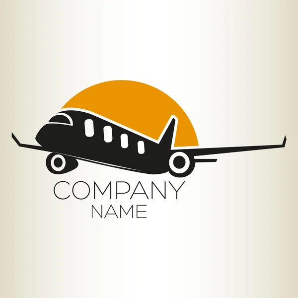 An logo is an airplane — Stock Vector