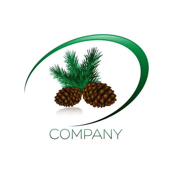 Pine logotype — Stock Vector