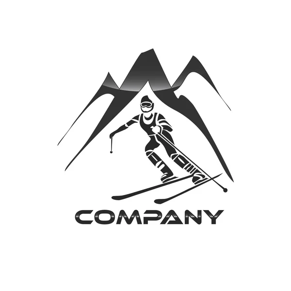 Skiër logo — Stockvector