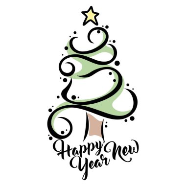 Modern ve güzel Noel ağacı 2026 logosu