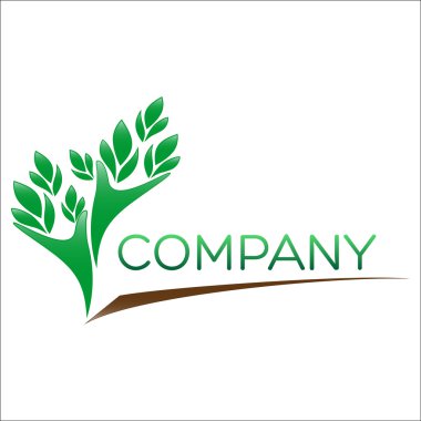 Soyutlama ve doğa logo örneği