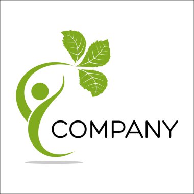 Soyut bir insan ve doğa logo örneği