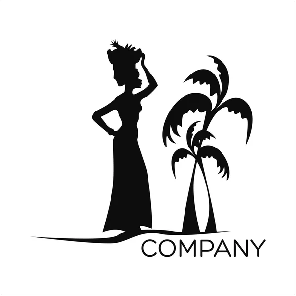 Un exemple de logo de silhouette africaine — Image vectorielle