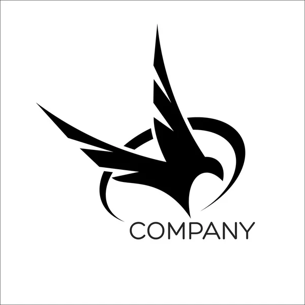 Esempio logo astraktnooy uccello — Vettoriale Stock