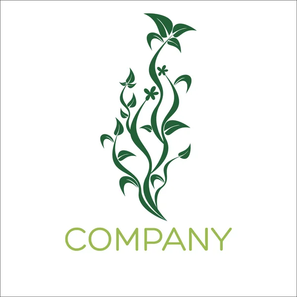An example of a green plant logo Stock Illustration
