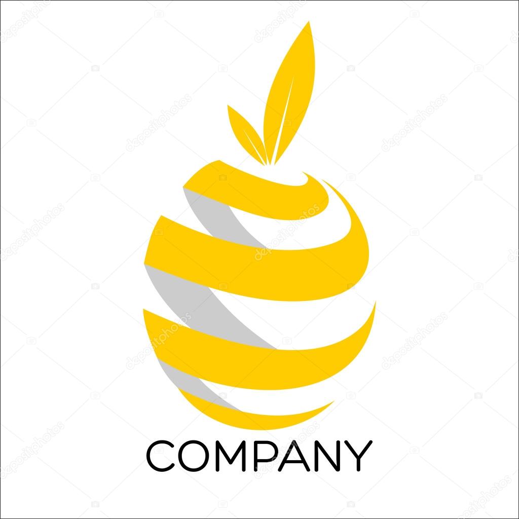An example of an abstract lemon logo