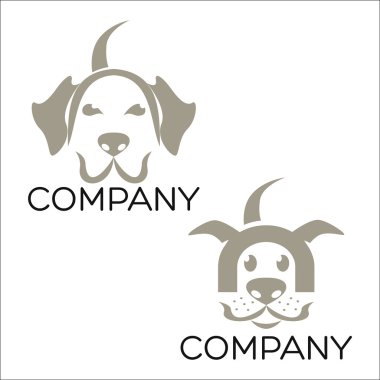 Soyut köpek logo örneği