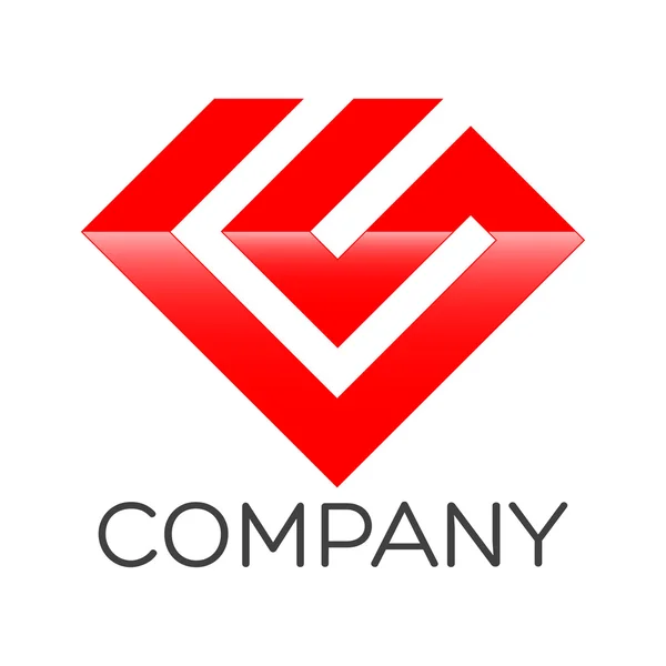 Ejemplo vector logo diamante — Vector de stock