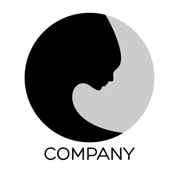 Exemplo vetor mulher logotipo —  Vetores de Stock