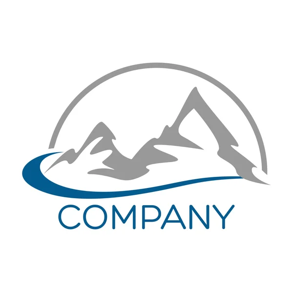 例のベクトル山のロゴ — ストックベクタ