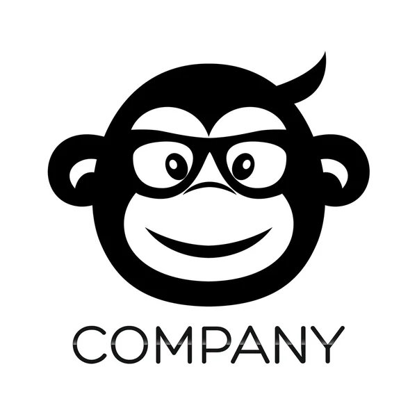 Contoh monyet logo vektor - Stok Vektor