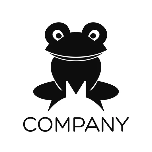 Exemple de grenouille logo vectoriel — Image vectorielle