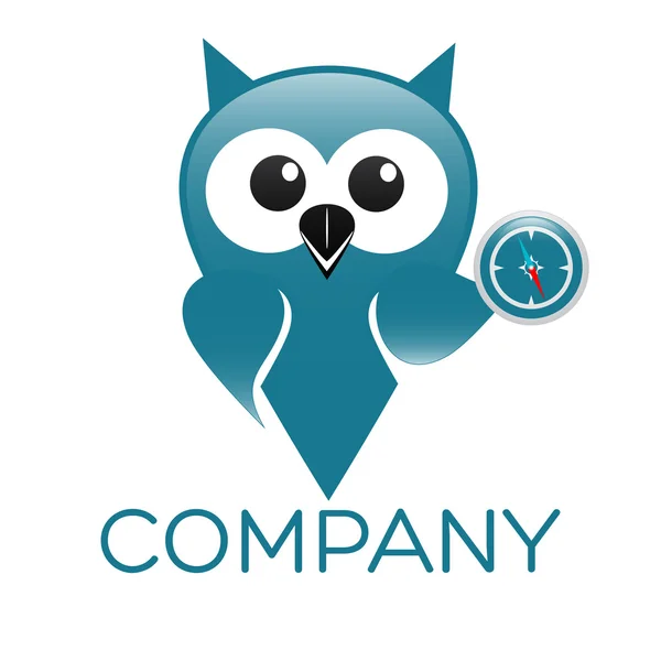 Example vector logo owl — Stock Vector