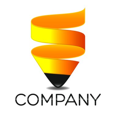 Örnek vektör logo kalem