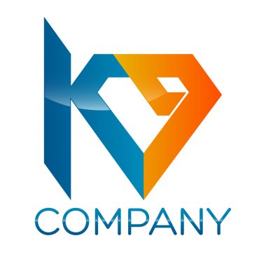 Örnek vektör logo K ve 9