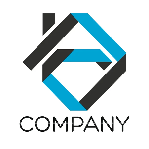 Ejemplo vector logotipo diamante y bienes raíces — Vector de stock