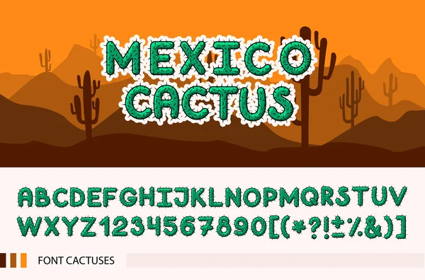 Horisontell banderolluppsättning med kaktus växter — Stock vektor