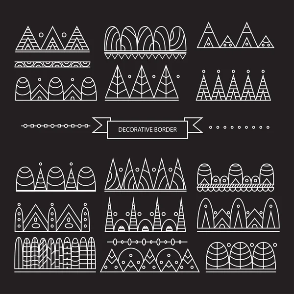 Coleção de bordas abstratas —  Vetores de Stock