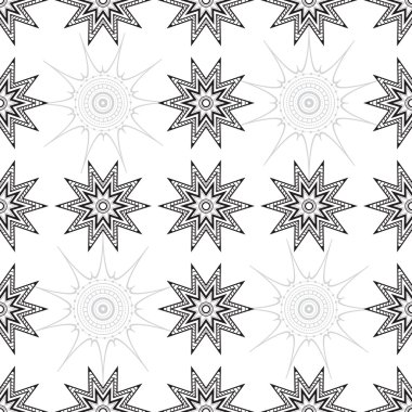 Soyut güneşlerden, yıldızlardan kesintisiz arka plan