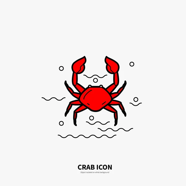 Logotyp šablona s krab — Stockový vektor