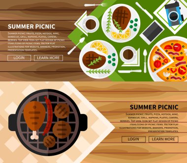 Barbekü partisi yatay banner