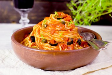 Spagetti alla sıpagetti (seçici odak)