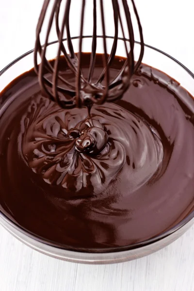 Ganache de chocolate, foco seletivo — Fotografia de Stock