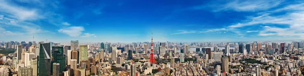 東京の街並み オフィスビルのパノラマの空中高層ビル 晴れた日に東京のダウンタウン アジア — ストック写真