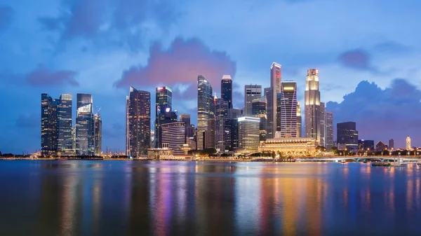 Marina bay, Singapur manzarası. — Stok fotoğraf