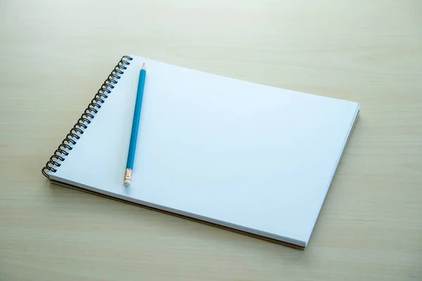 Blank Plain Notebook Top View Blank Design Concepts Background Mockup — 스톡 사진